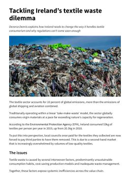 Tackling Ireland’s textile waste dilemma
