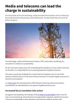 Media and telecoms can lead the charge in sustainability
