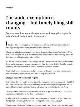 The audit exemption is changing —but timely filing still counts