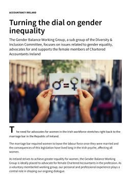 Turning the dial on gender inequality