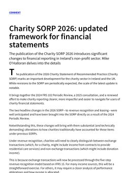 Charity SORP 2026: updated framework for financial statements
