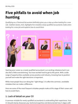 Five pitfalls to avoid when job hunting