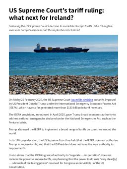 US Supreme Court’s tariff ruling: what next for Ireland?