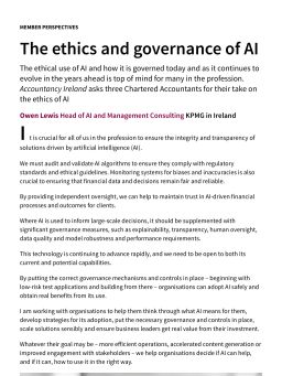 The ethics and governance of AI