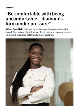“Be comfortable with being uncomfortable – diamonds form under pressure”