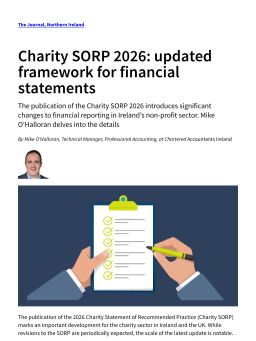 Charity SORP 2026: updated framework for financial statements