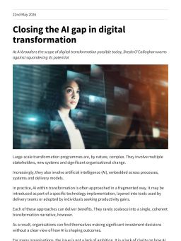 Closing the AI gap in digital transformation