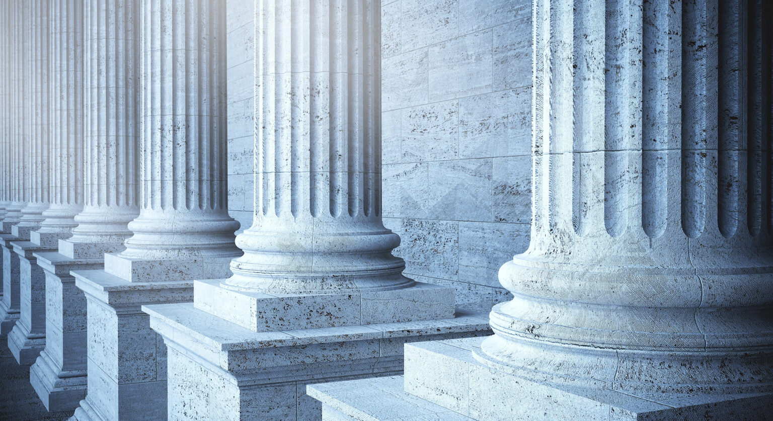 A row of imposing roman columns