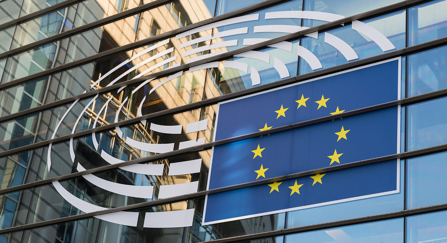 EU flag on a building